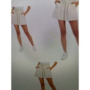 NWT Good American Better than leather drawstring shorts bone size 3XL GA size 6